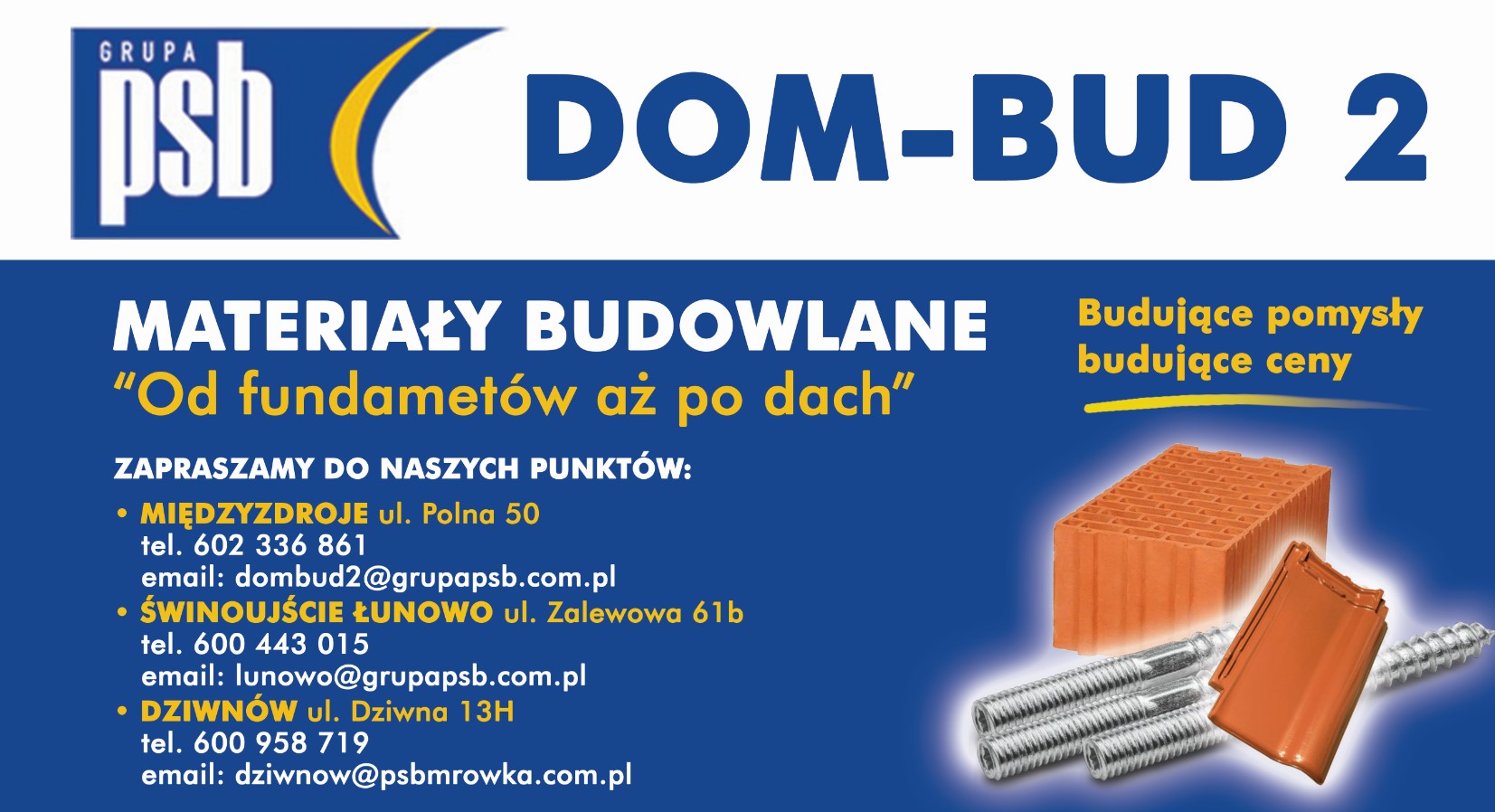 skład budowlany ŚWINOUJŚCIE